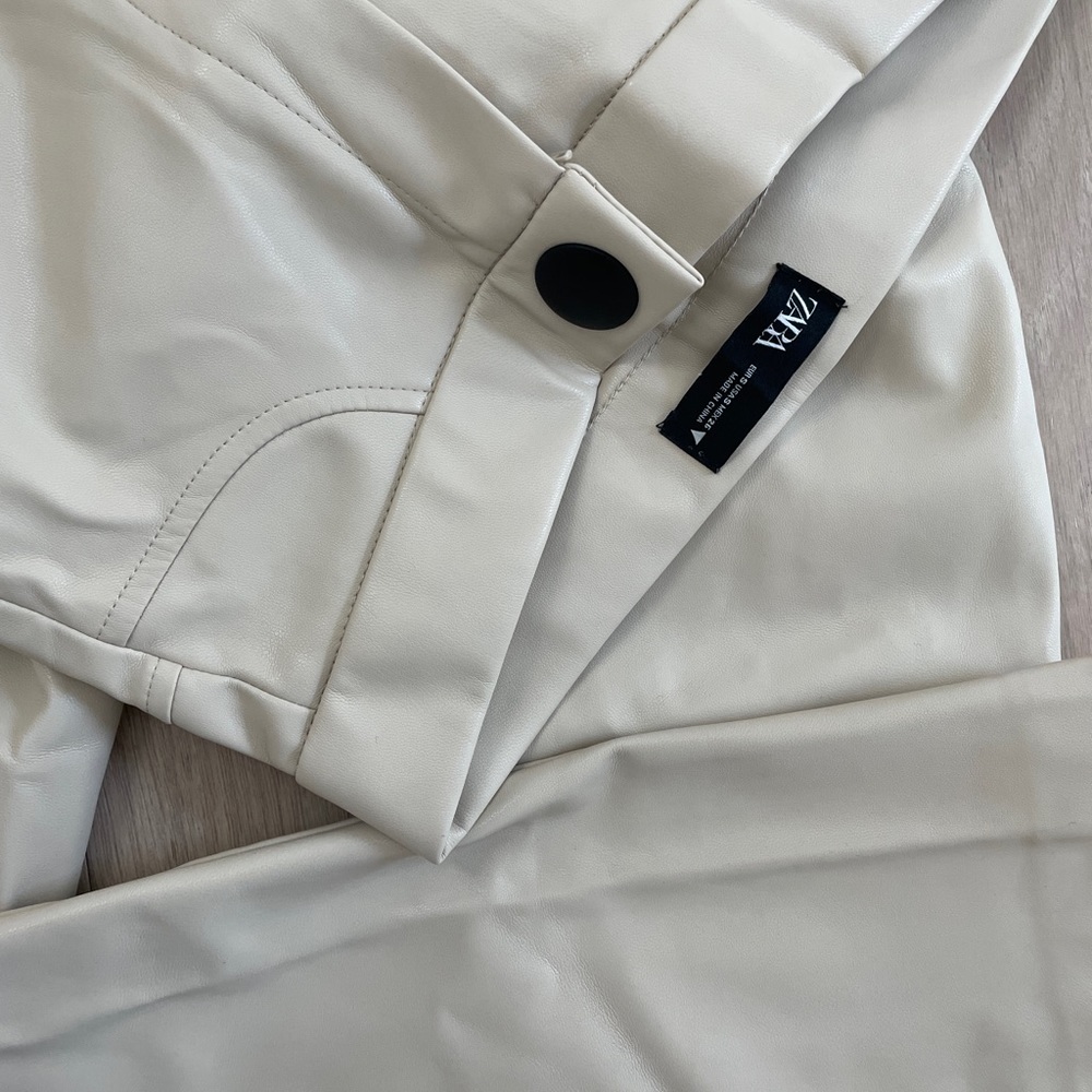 ZARA faux leather trouser pants